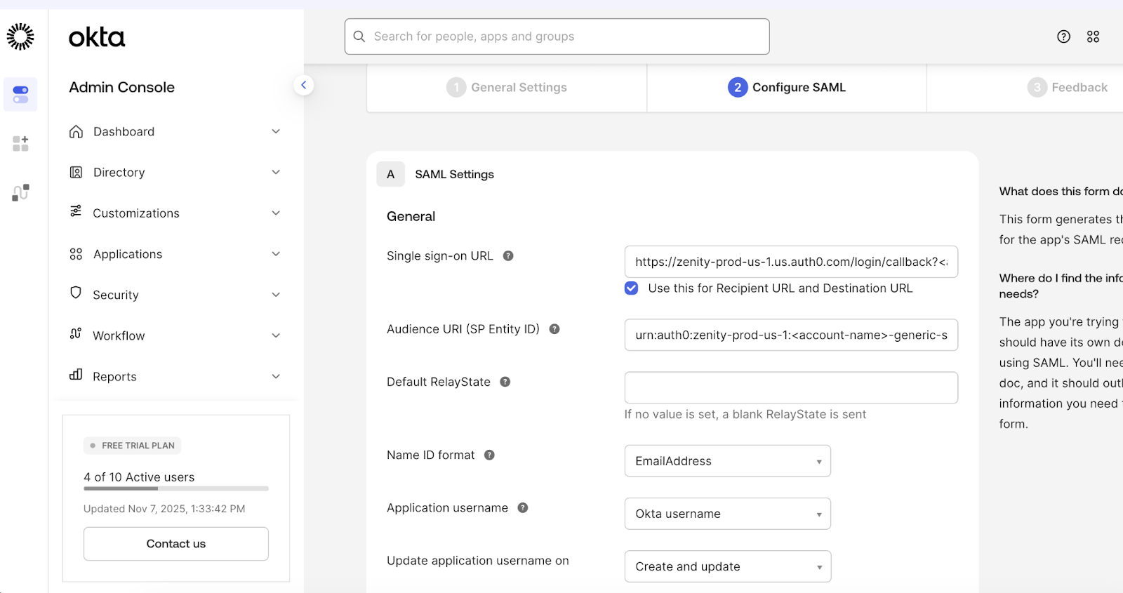 SAML Settings overview